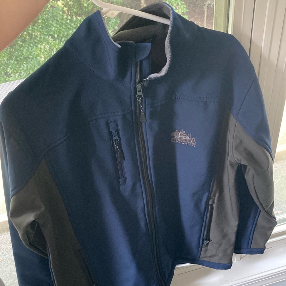 Blue and Gray Utility Jacket